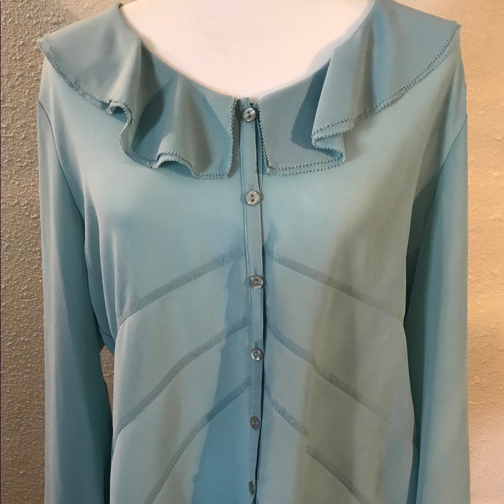 Pastel Sheer Blue Blouse
